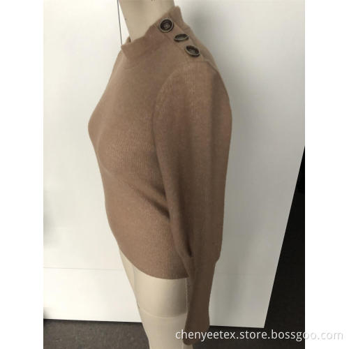 Semi - turtleneck sweater with long sleeves